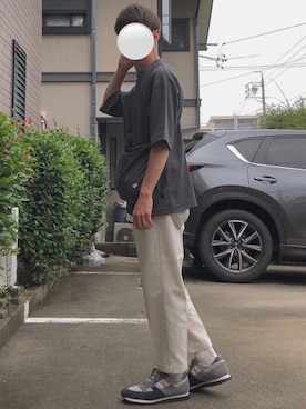 「DANTON（ダントン）のアイテム（バッグ）」を使った、Ryoooさん（メンズ・171cm）の夏コーディネート