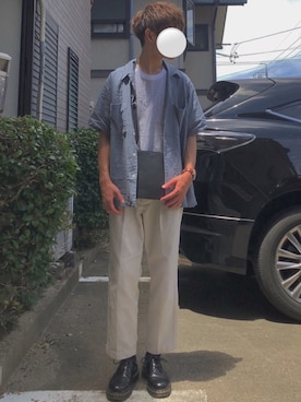 「アイテム（腕時計、ブラウン系）」を使った、Ryoooさん（メンズ・171cm）の夏コーディネート