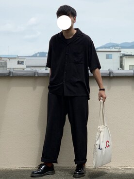 「Tabio（タビオ）のTabio MEN/ メンズ 太リブショートソックス（ソックス/靴下）」を使った、Ryotaroさん（メンズ・168cm）の夏コーディネート