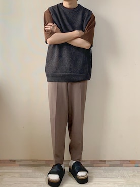 「アイテム（サンダル）」を使った、Ryotaroさん（メンズ・168cm・10代）の夏コーディネート