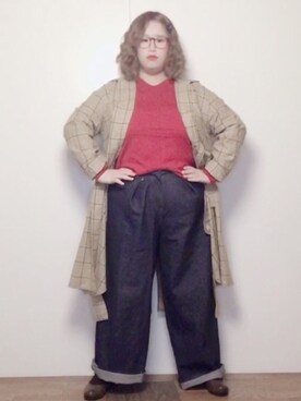 「片桐仁」｜ringochan2さん（レディース・152cm）の冬コーディネート