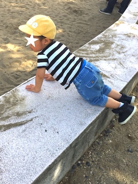 「babygap」｜「アイテム（キャップ）」を使った、HrUmさん（キッズ・80cm）の夏コーディネート