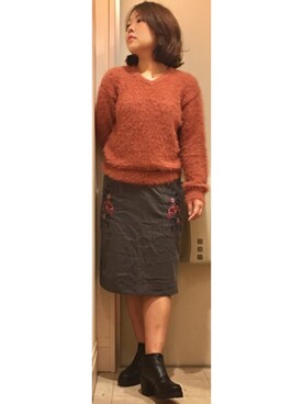「アイテム（ピアス（両耳用））」を使った、eriさん（レディース・151cm・20代）の秋コーディネート