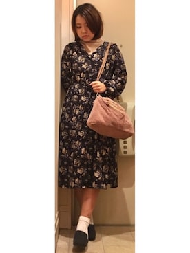 「mimi&roger（ミミアンドロジャー）のアイテム」を使った、eriさん（レディース・151cm）の秋コーディネート