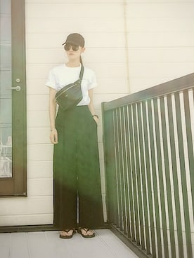 「Champion（チャンピオン）のアイテム（キャップ）」を使った、miminyさん（レディース・172cm）の春コーディネート