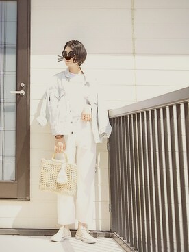 「カコバッグ」｜「アイテム（ジャケット/アウター）」を使った、miminyさん（レディース・172cm）の春コーディネート