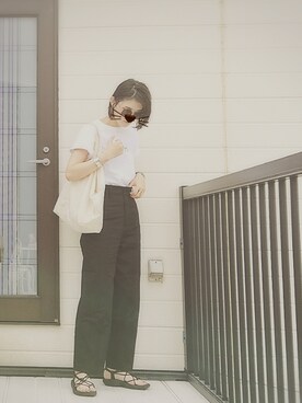 「グリーンレーベルリラクシング」｜miminyさん（レディース・172cm）の夏コーディネート