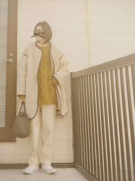 「classicalelf（クラシカルエルフ）のアイテム（モッズコート）」を使った、miminyさん（レディース・172cm）の冬コーディネート