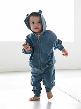 「アイテム（パーカー）」を使った、PUPPAPUPOさん（キッズ・78cm）の秋コーディネート