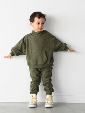 「アイテム（パーカー）」を使った、PUPPAPUPOさん（キッズ・98cm）の秋コーディネート