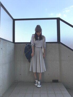 「COOLA（クーラ）のアイテム」を使った、ERIさん（レディース・162cm）の秋コーディネート