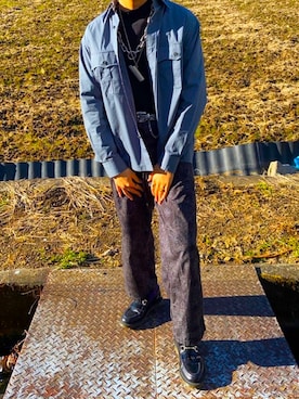 「RANDOM IDENTITIES（ランダムアイデンティティーズ）のアイテム（アクセサリー）」を使った、服輝さん（メンズ・178cm）の冬コーディネート