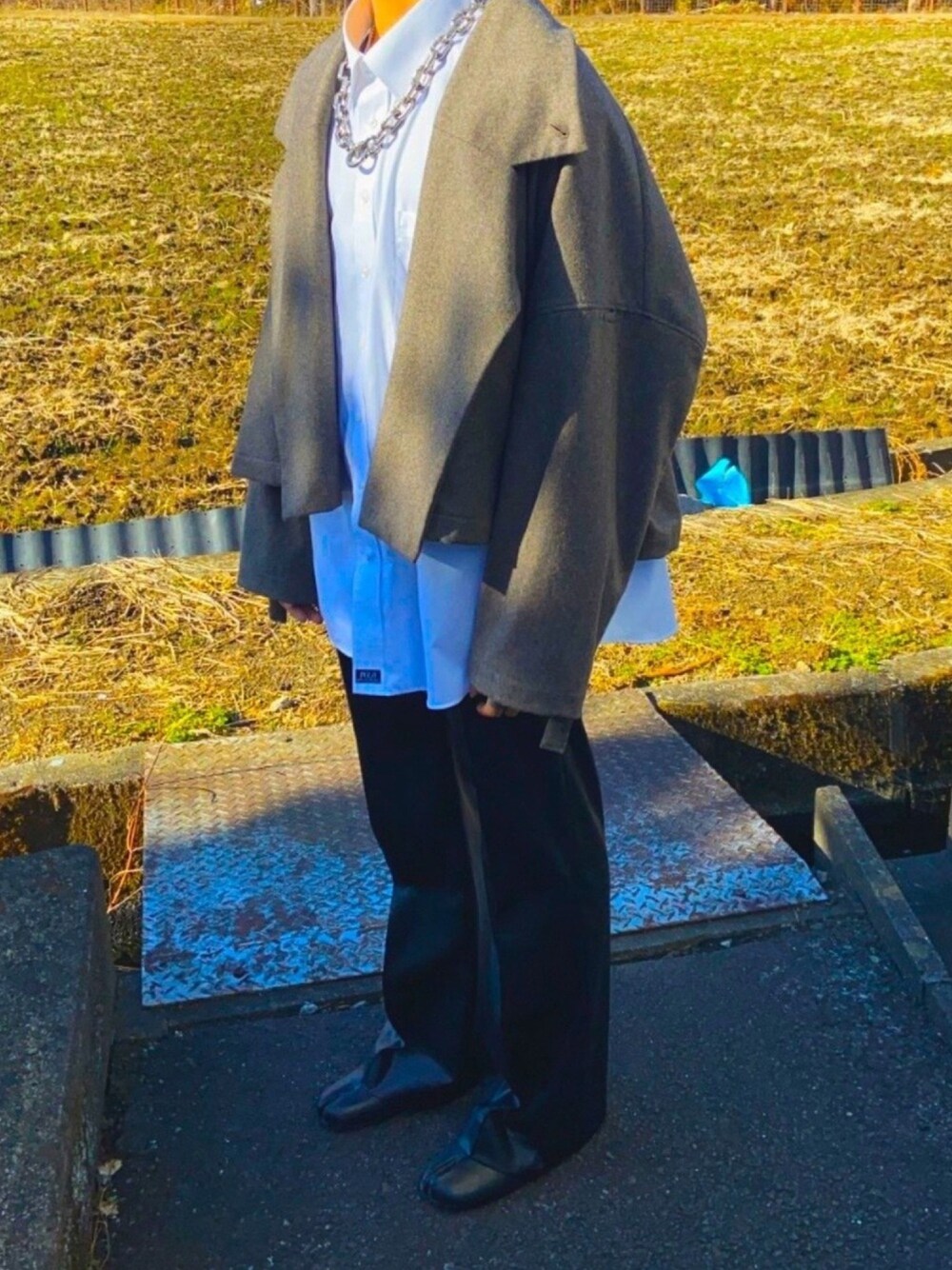 「リョウタカシマ、マイビューティフルランドレット、古着、used、Maison Margiela、リング、Random Identities、今日のコーデ、おしゃれさんと繋がりたい」｜「RANDOM IDENTITIESのアイテム（ネックレス、シルバー系）」を使った、服輝さん（メンズ・178cm）の冬コーディネートの1枚目の写真