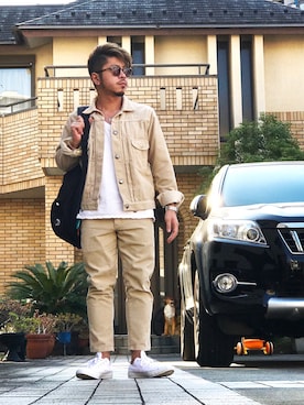 「8100（ハッセンヒャク）のアイテム」を使った、keitarouさん（メンズ・50cm）の春コーディネート