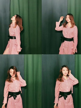「ONLY（オンリー）のアイテム（シャツワンピース）」を使った、Yooni🐚さん（レディース・168cm）の秋コーディネート