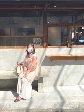 「MAJESTIC LEGON（マジェスティックレゴン）のキリカエレースタンク（タンクトップ）」を使った、Kyokaさん（レディース・149cm）の秋コーディネート