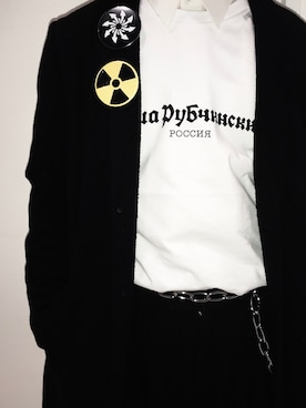 「Gosha Rubchinskiy（ゴーシャラブチンスキー）のアイテム（アクセサリー）」を使った、🧠🧠🤫さん（メンズ・170cm）の冬コーディネート