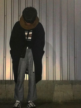 「STUDIOUS（ステュディオス）のアイテム（バッグ）」を使った、La JoYaaさん（メンズ・170cm）の冬コーディネート