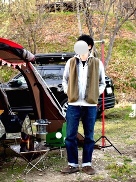 「フリースベスト」｜Ｎ.Ｕさん（メンズ・174cm）の春コーディネート