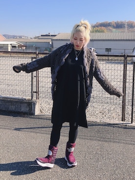 「Desigual（デシグアル）のアイテム（ジャケット/アウター）」を使った、tomoさん（レディース・159cm）の冬コーディネート