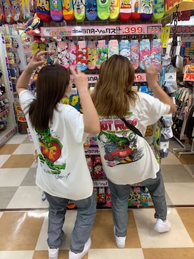 「RAT FINK（ラットフィンク）のアイテム」を使った、もくさん（レディース・156cm）の夏コーディネート
