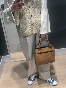 「白コーデ」｜なつあんさん（レディース・153cm）の冬コーディネート