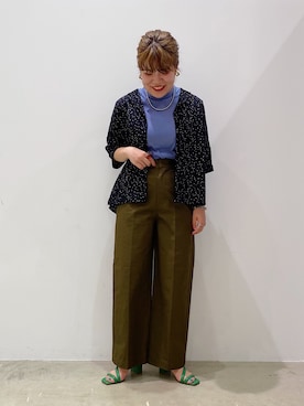 「LAKOLE（ラコレ）のアイテム（チノパンツ）」を使った、なつあんさん（レディース・153cm）の秋コーディネート