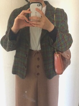 「Yves Saint Laurent（イヴサンローラン）のアイテム（スカート）」を使った、yuzuさん（レディース・156cm）の春コーディネート