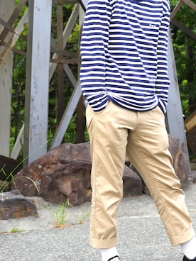「メゾン キツネ(MAISON KITSUNE)」｜GuMさん（メンズ・171cm）の夏コーディネート