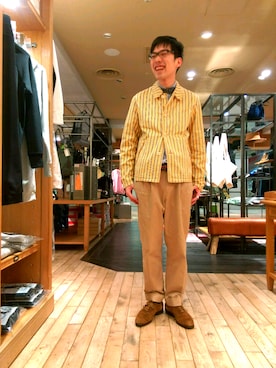 「COMME des GARCONS HOMME（コム デ ギャルソン・オム）のアイテム（ブルゾン）」を使った、KodaiHitotsuyaさん（メンズ・180cm）の冬コーディネート