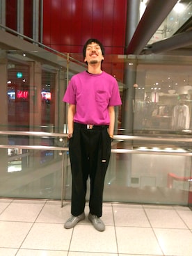 「SPERGA（スペルガ）のアイテム（シューズ）」を使った、KodaiHitotsuyaさん（メンズ・180cm）の夏コーディネート