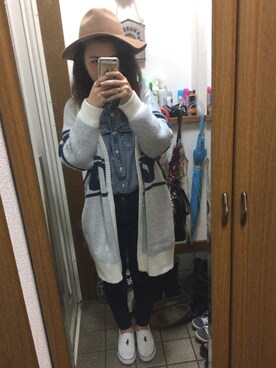 「アイテム（スリッポン）」を使った、rieさん（レディース・154cm・20代）の春コーディネート