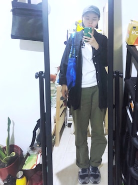 「PROVIDERのアイテム」を使った、萩さん（レディース・159cm）の秋コーディネート