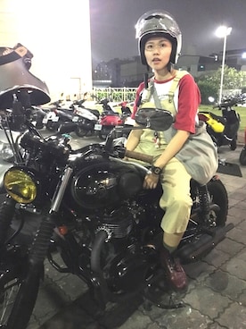 「RAT FINK（ラットフィンク）のアイテム」を使った、萩さん（レディース・159cm）の冬コーディネート