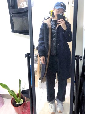 「Gozo（ゴソ）のアイテム（ジャケット/アウター）」を使った、萩さん（レディース・159cm）の冬コーディネート