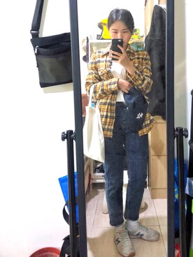 「PROVIDERのアイテム」を使った、萩さん（レディース・159cm）の春コーディネート