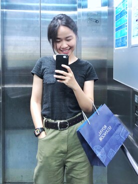 「me（ミイ）のアイテム（その他）」を使った、萩さん（レディース・159cm）の夏コーディネート