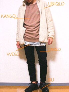 「KANGOL」｜「アイテム（その他アウター）」を使った、Yuu さん（メンズ・174cm）の秋コーディネート