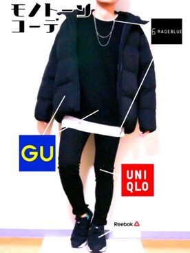 Yuu さんの「（GU）スウェットシャツ（長袖）Ａ」を使ったコーディネート