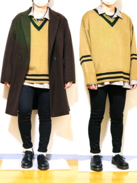 「JUNRED（ジュンレッド）のアイテム（その他シューズ）」を使った、Yuu さん（メンズ・174cm）の冬コーディネート