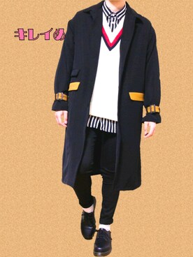 「JUNRED（ジュンレッド）のアイテム（その他シューズ）」を使った、Yuu さん（メンズ・174cm）の冬コーディネート