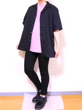 「JUNRED（ジュンレッド）のアイテム（その他シューズ）」を使った、Yuu さん（メンズ・174cm）の春コーディネート