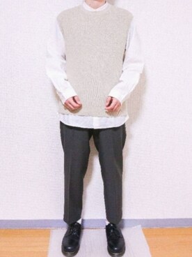 「JUNRED（ジュンレッド）のアイテム（その他シューズ）」を使った、Yuu さん（メンズ・174cm）の春コーディネート