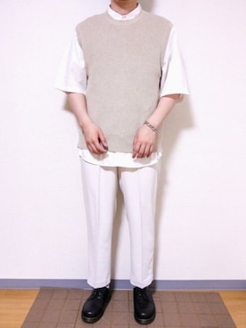 「JUNRED（ジュンレッド）のアイテム（その他シューズ）」を使った、Yuu さん（メンズ・174cm）の春コーディネート