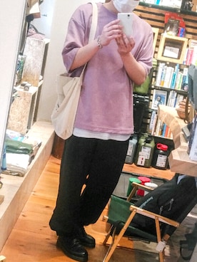 「JUNRED（ジュンレッド）のアイテム（その他シューズ）」を使った、Yuu さん（メンズ・174cm）の夏コーディネート