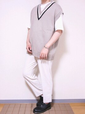 「JUNRED（ジュンレッド）のアイテム（その他シューズ）」を使った、Yuu さん（メンズ・174cm）の夏コーディネート
