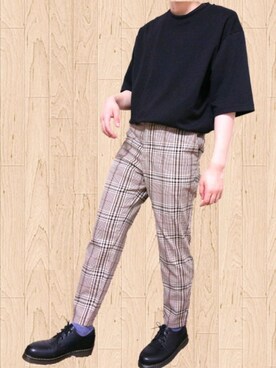 「JUNRED（ジュンレッド）のアイテム（その他シューズ）」を使った、Yuu さん（メンズ・174cm）の夏コーディネート