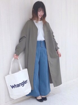 「Wrangler」｜「アイテム（ワンピース/ドレス）」を使った、hikaruさん（レディース・161cm）の冬コーディネート