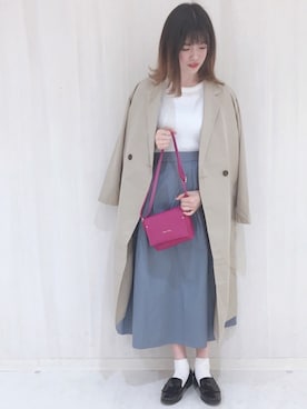 「Lee（リー）のアイテム（Tシャツ/カットソー）」を使った、hikaruさん（レディース・161cm）の冬コーディネート