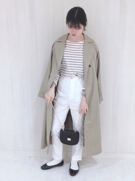 「Wrangler」｜「アイテム（トレンチコート）」を使った、hikaruさん（レディース・161cm）の冬コーディネート